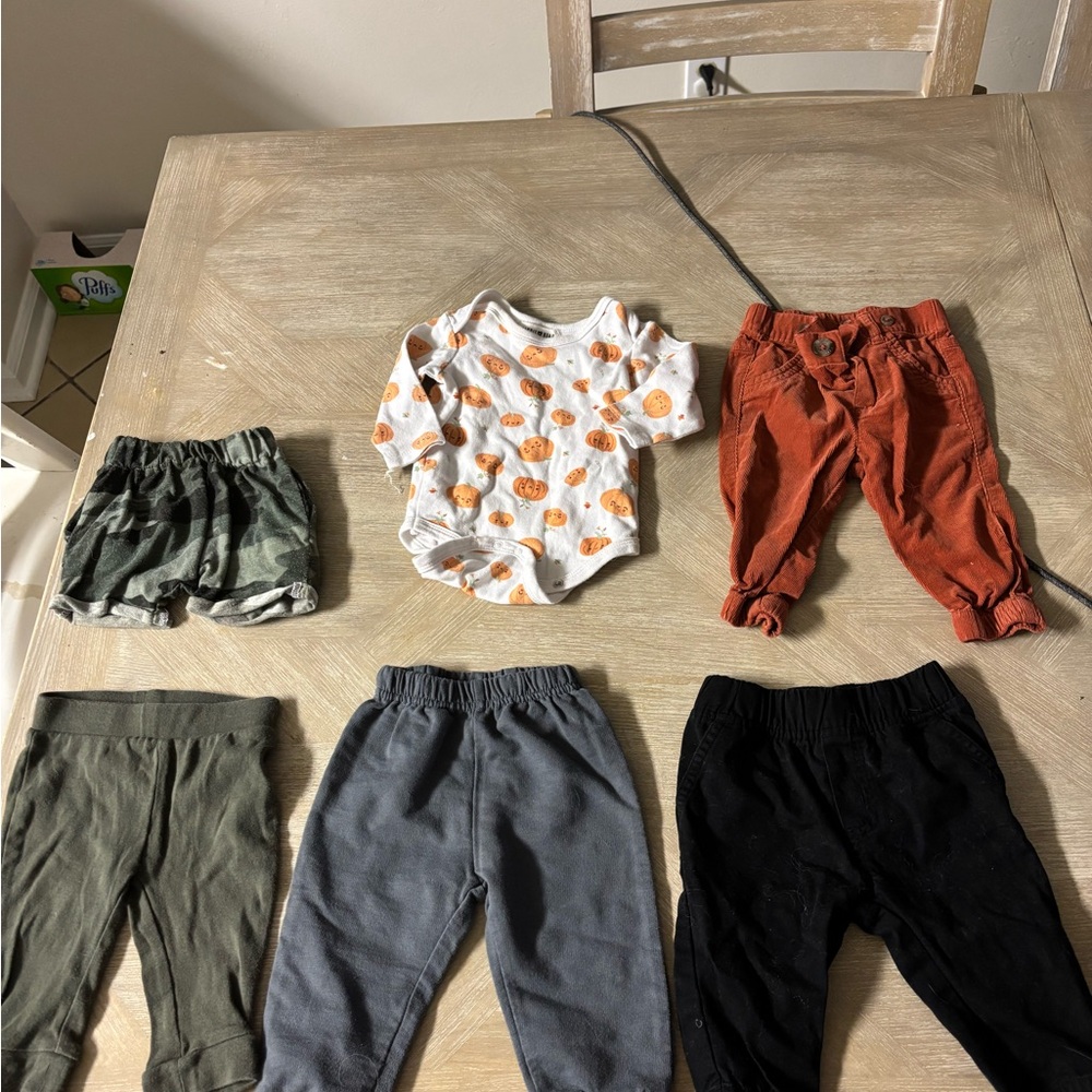 Baby Clothing Set with Pumpkin Onesie and Pants